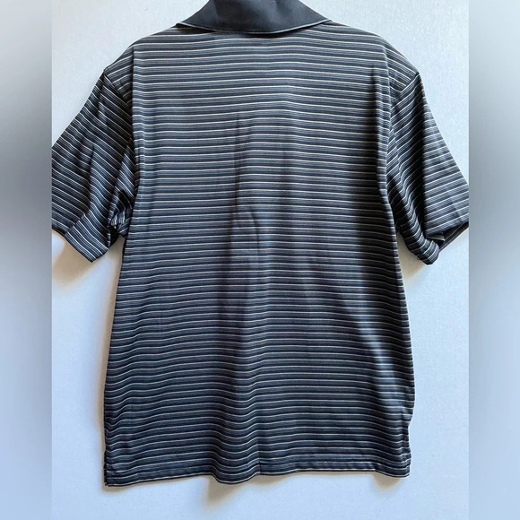 PGA Tour Golf stripe polo air flux shirt Sz L - Picture 2 of 6
